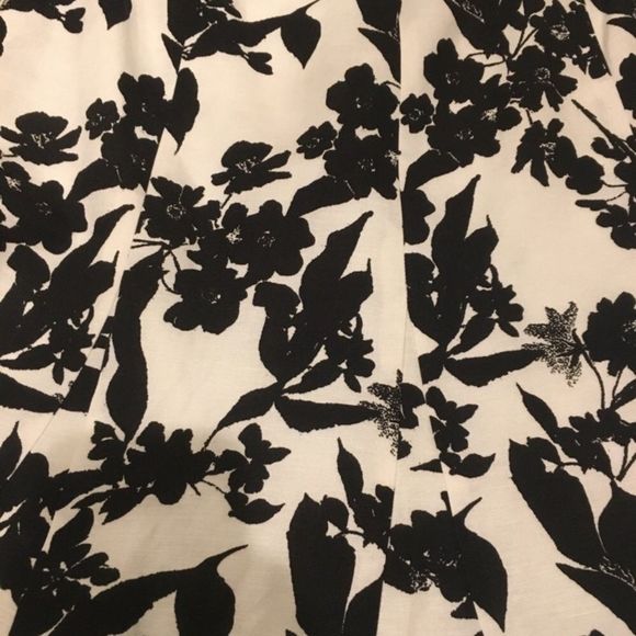 ANN TAYLOR Linen Toile Black Ivory Skirt Size 2 - Picture 4 of 8
